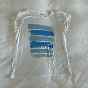 Kidpik Dry Brush Split Sleeve Tee in Powder Blue